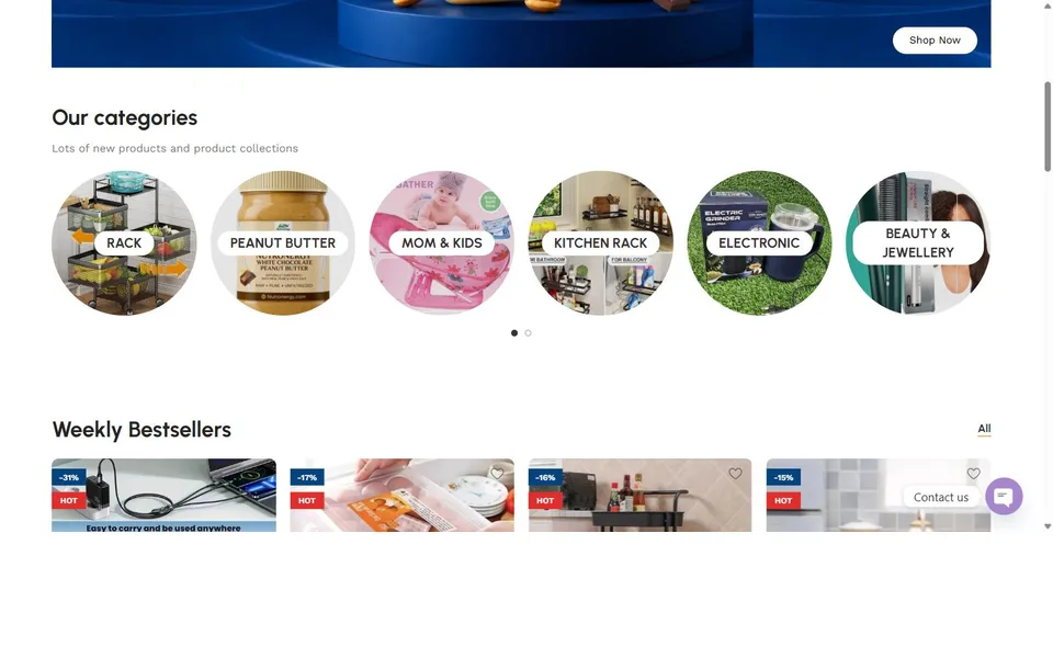 upaycart.com — categories and bestsellers